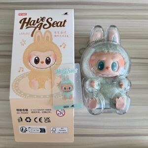 Pop Mart Have A Seat Labubu Ququ Green Vinyl Face Plush Pendant Popmart